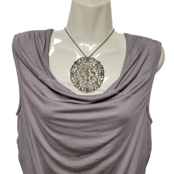 Grey Sleeveless Top Blouse, Cotton Tops Comfy Grey Top -Sizes  S  M  L  XL - NEW - Picture 2 of 13